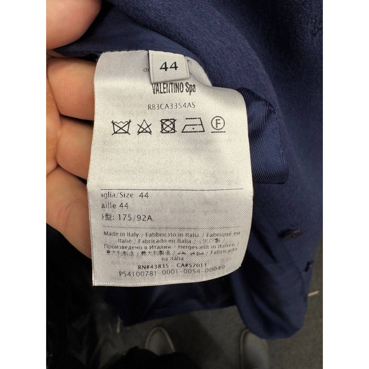 Valentino Blue Sequin Wool Angora Blend Coat - Size Sz.44/L Pre-owned