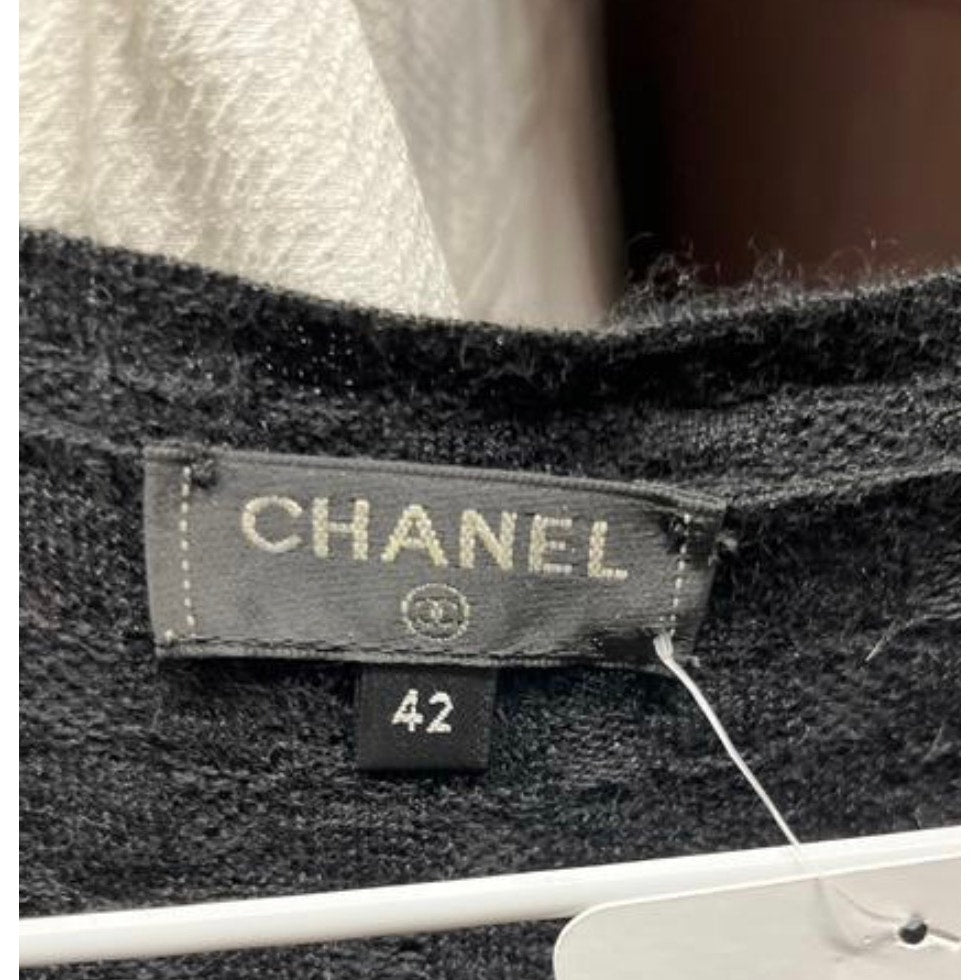 Chanel Black Cashmere & Silk Knit Midi Dress - Sz.42 (M) pre-owned