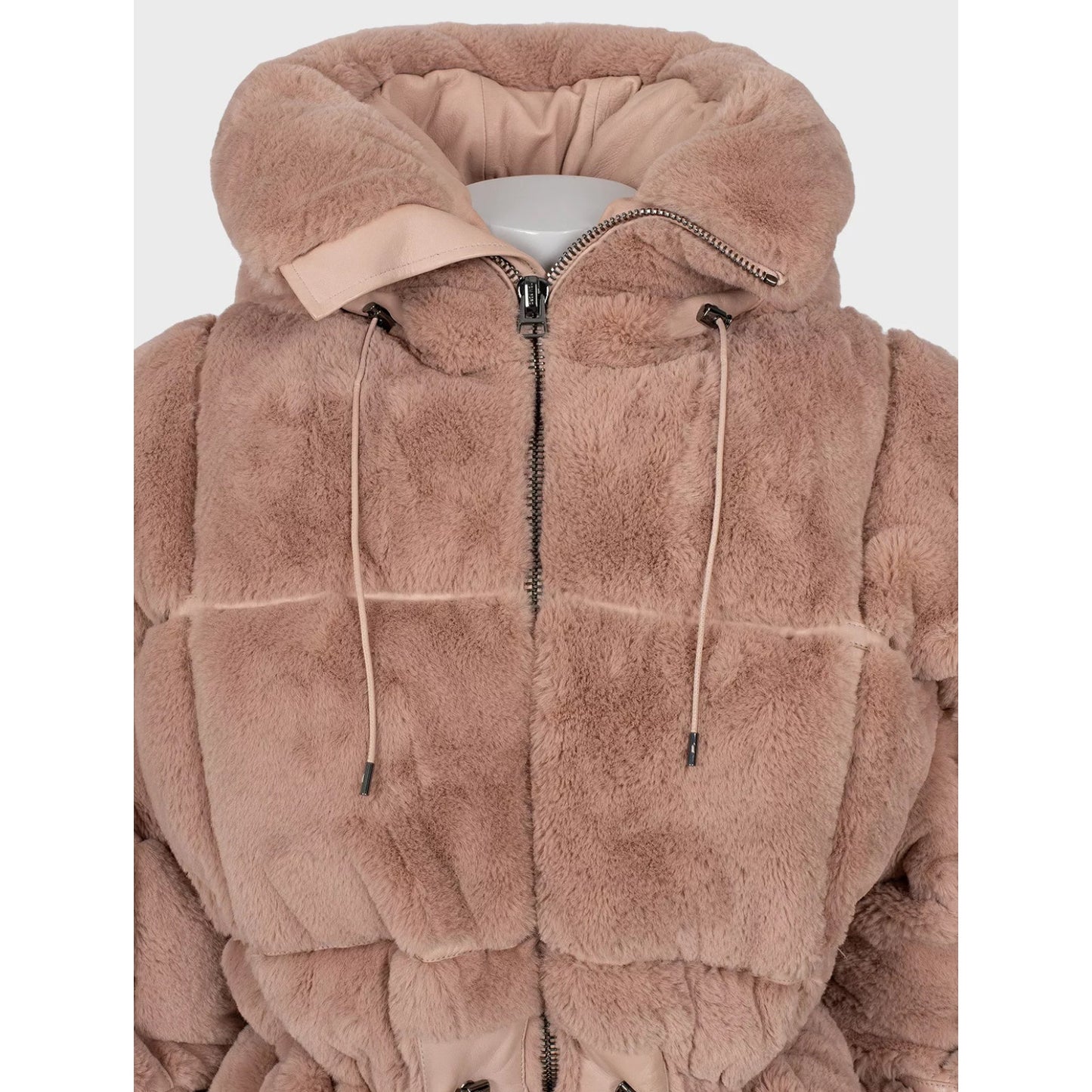 Tom Ford Pink Faux Fur Oversized Puffer Coat Sz. M Pre-owned