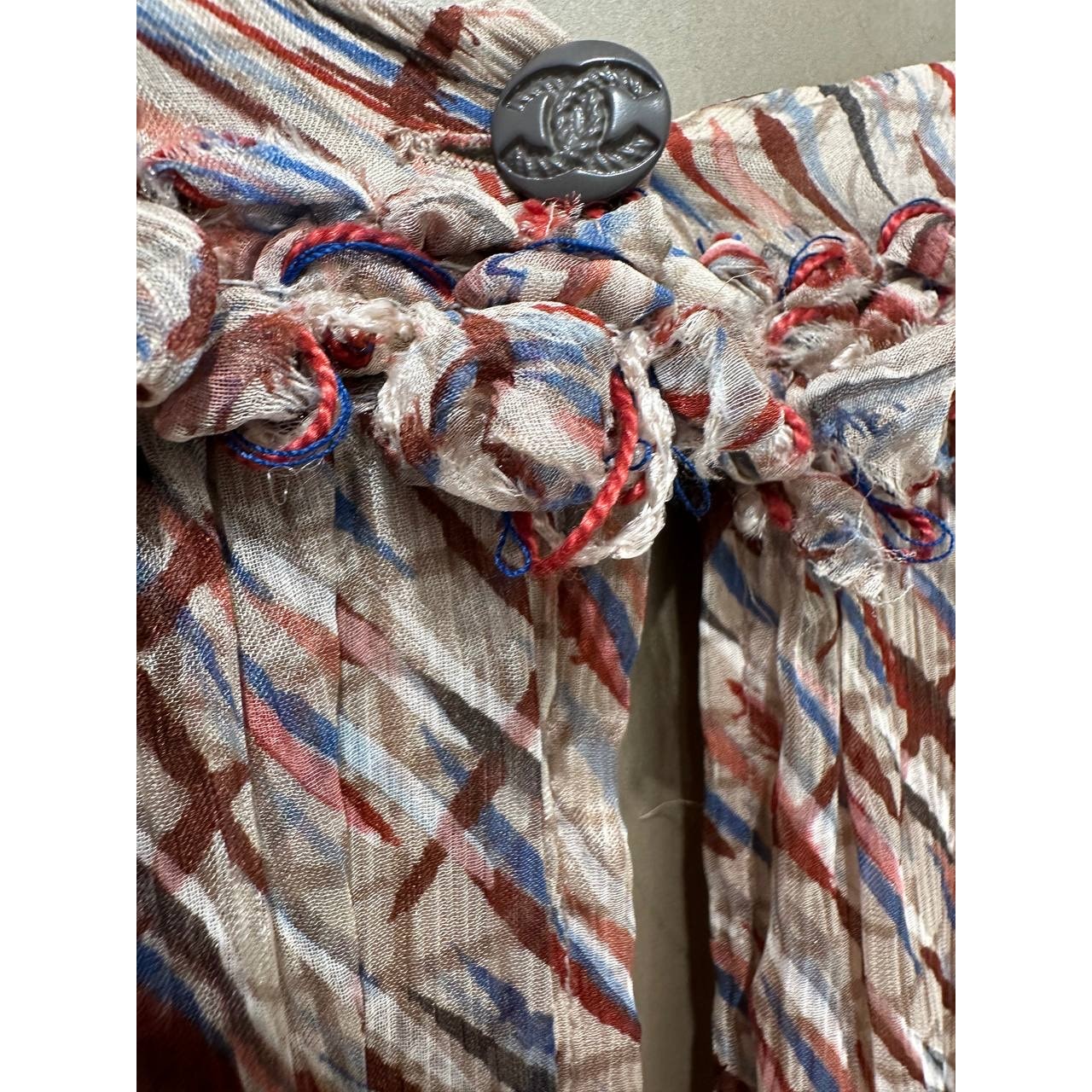 Chanel 2010 Silk Art Print Maxi Dress Sz.36 Pre-owned