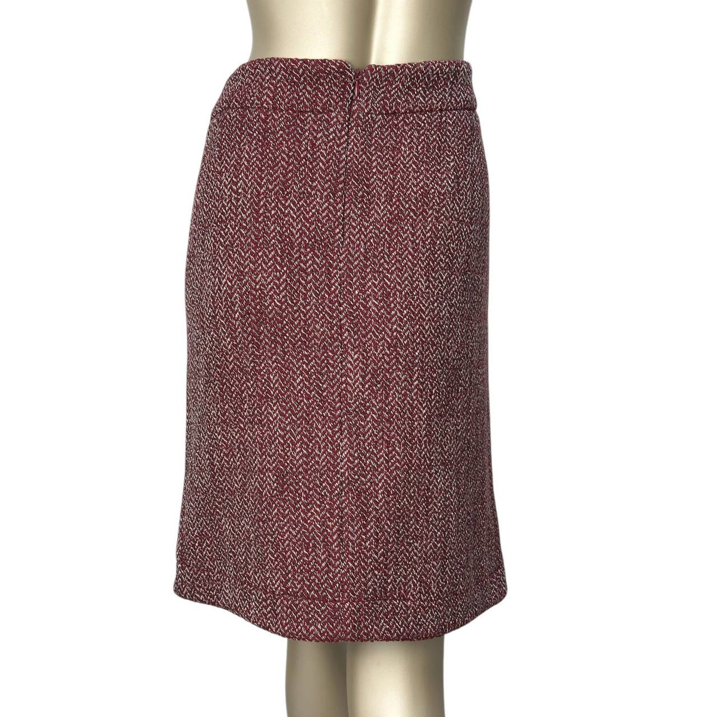 Chanel Tweed Wool Wrap Skirt Sz.44 Pre-owned