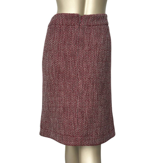 Chanel Tweed Wool Wrap Skirt Sz.44 Pre-owned