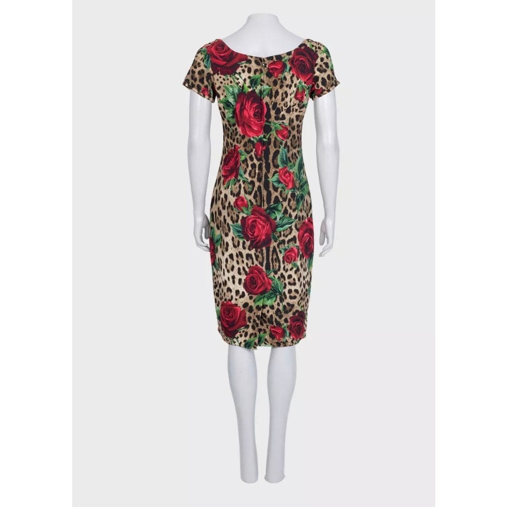 Dolce & Gabbana Floral Print Fitted Dress - Size IT44/L Pre-owned