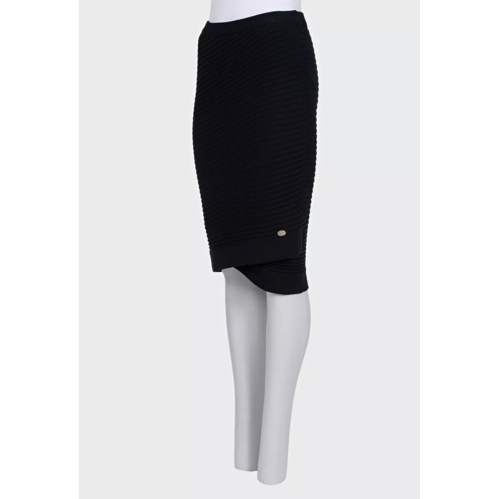 Chanel Black Cashmere Pencil Skirt  Sz.40 Pre-owned