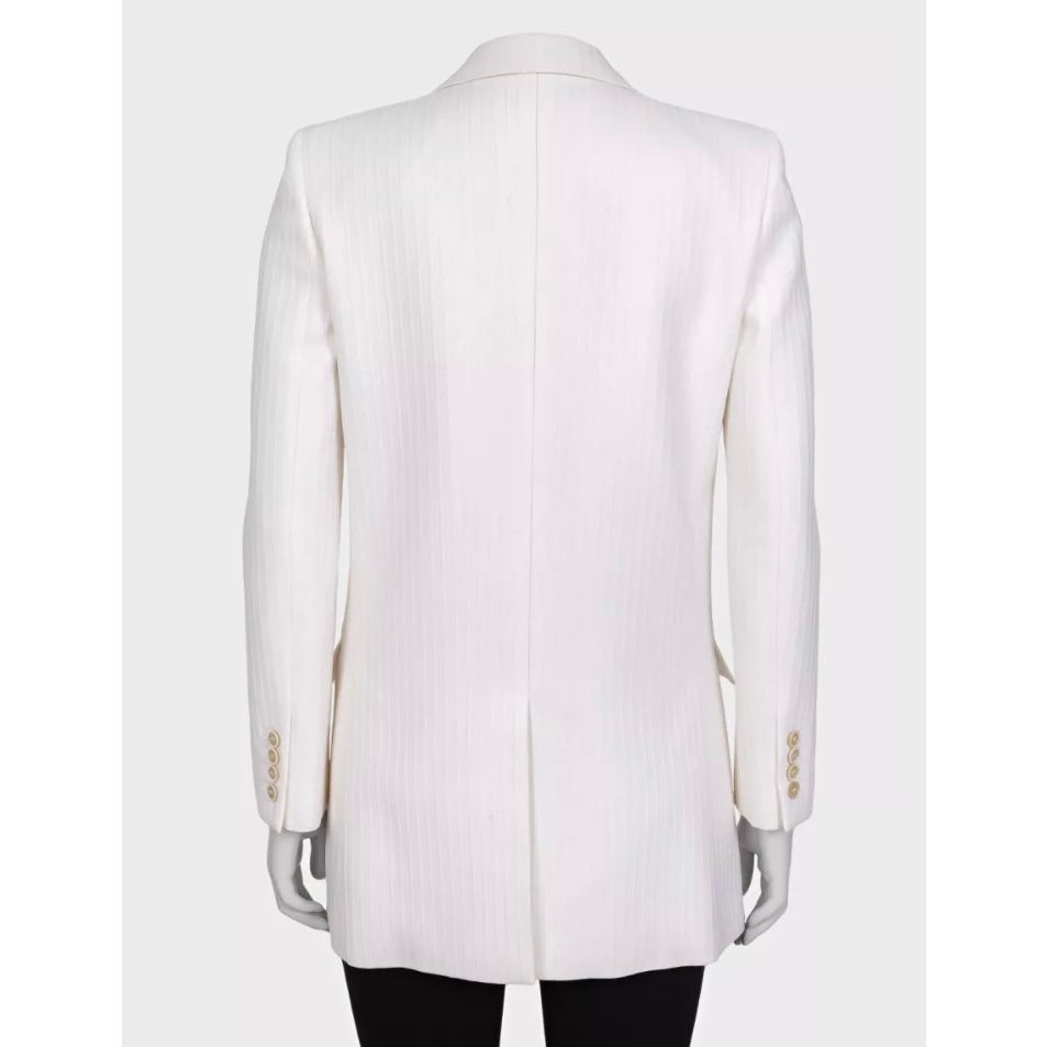 NWOT Saint Laurent White Blazer  Sz.38 Pre-owned