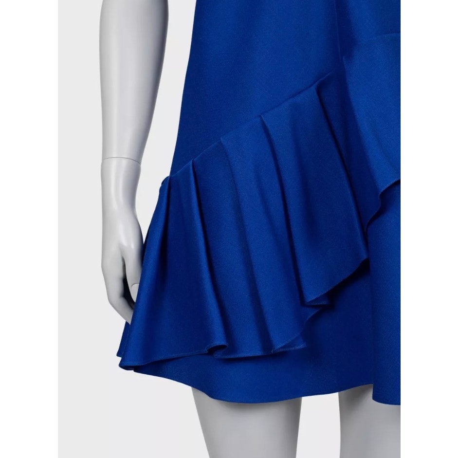 Christian Dior Vintage Blue Silk Blend A-Line Dress Sz.40/S Pre-owned
