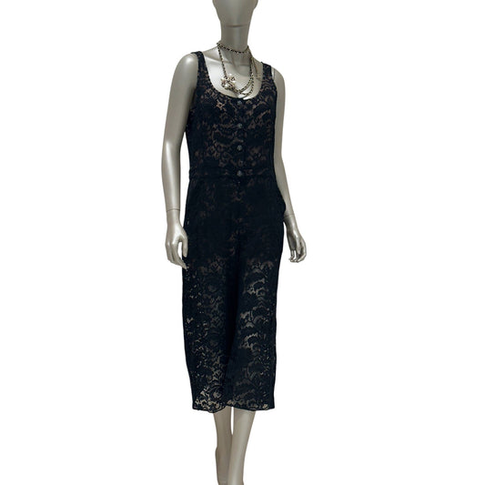 Chanel Black Lace Evening Jumpsuit - Size 44 Pre-owned
