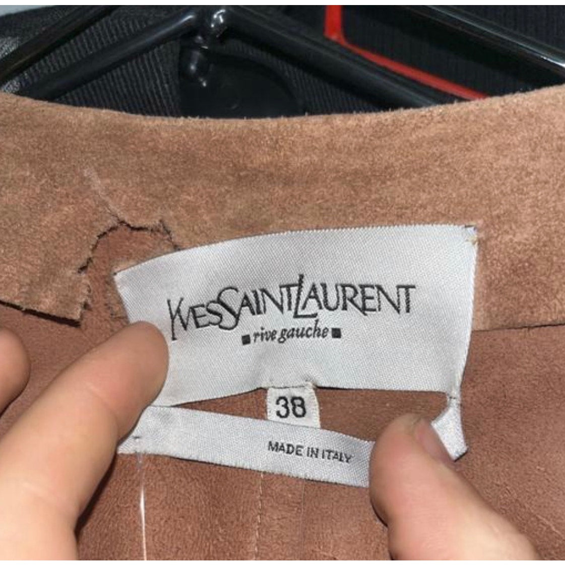 Saint Laurent Brown Suede Cropped Jacket - EU 38/M Pre-owned