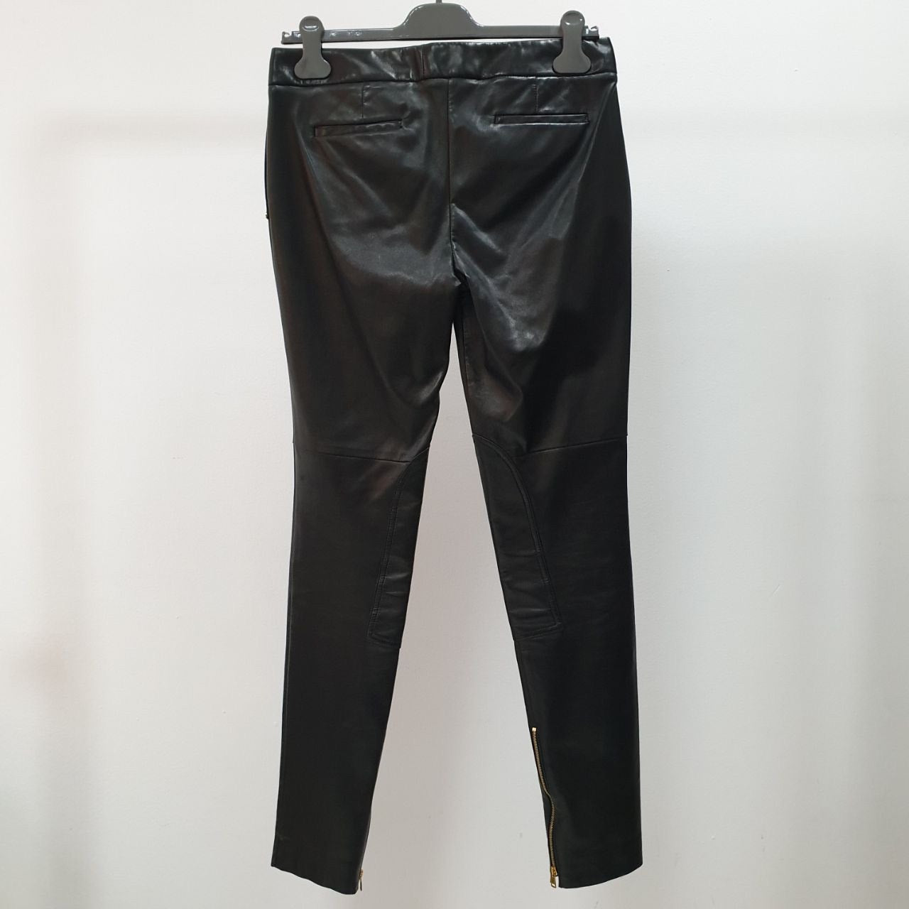Tom Ford Black Leather Leggins Pants Sz.40 pre-owned