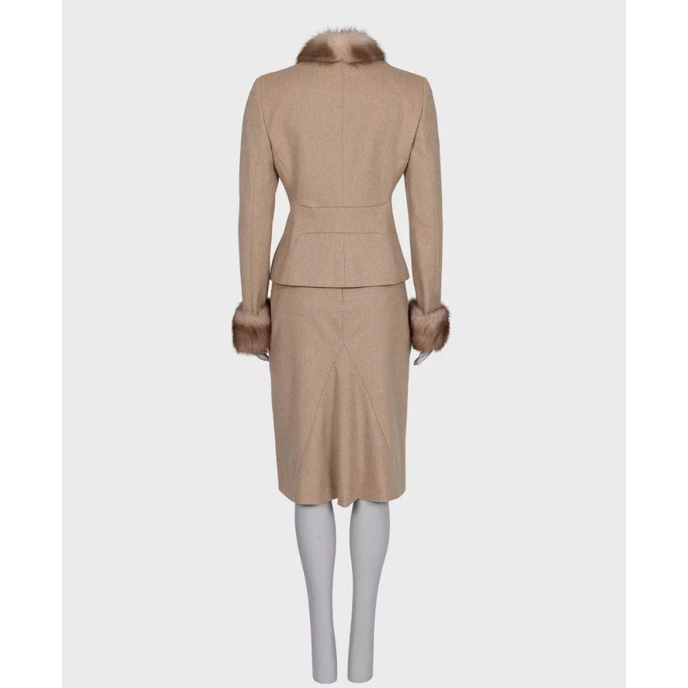 Valentino Beige Wool & Cashmere Suit IT40 / S Pre-owned