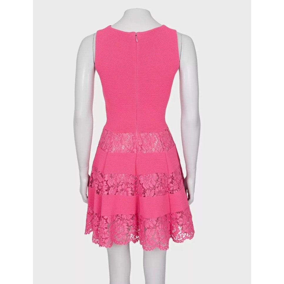 Valentino Pink Lace Detail Dress - Size XS Pre-owned