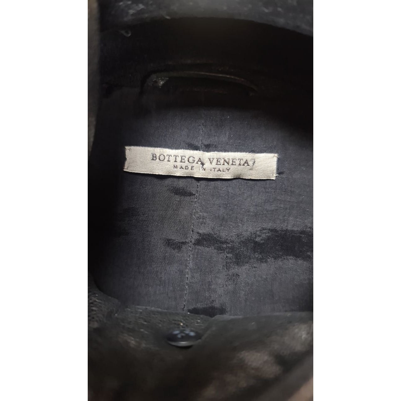 Bottega Veneta Black Leather Jacket Sz.42 Pre-owned