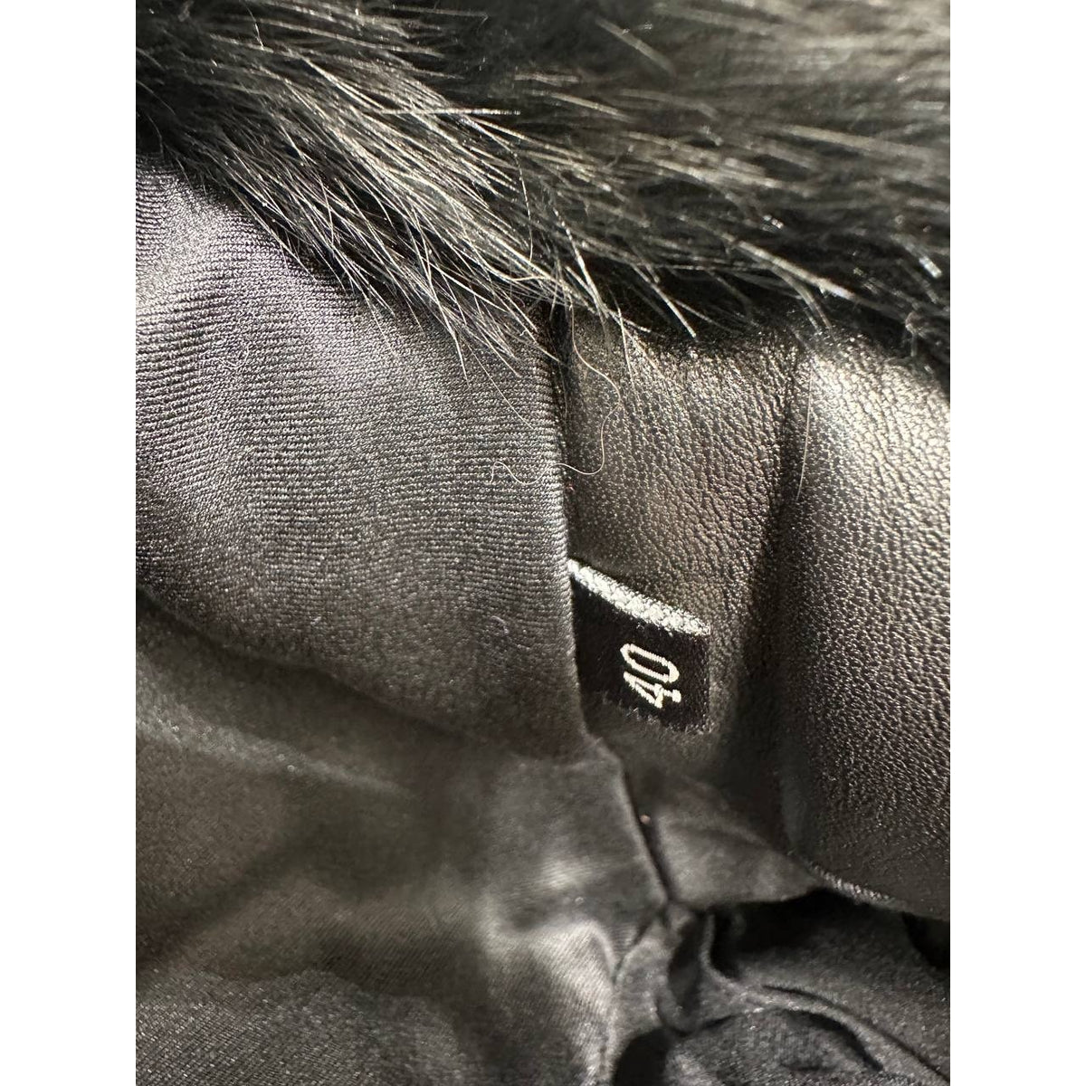 Gucci Black Quilted Leather Jacket  Sz 40 Pre-owned
