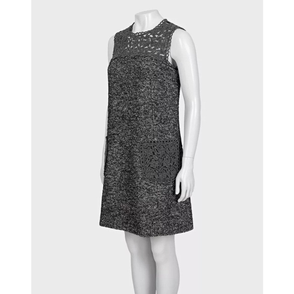 Dolce & Gabbana Gray Straight-Cut Dress Sz.M Pre-owned