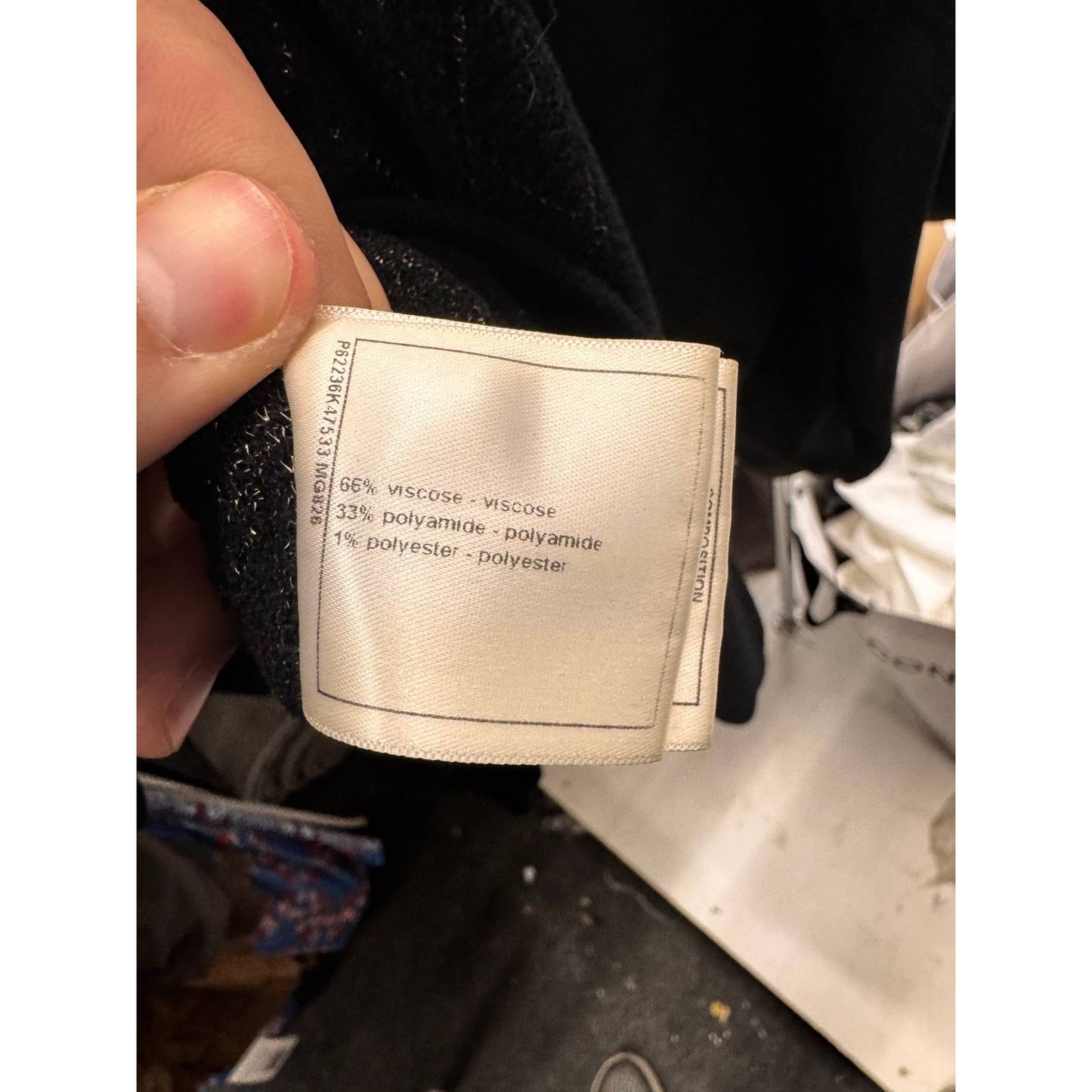 Chanel Black Viscose Jumper Pants Set Suit - Sz. 38 Pre-owned