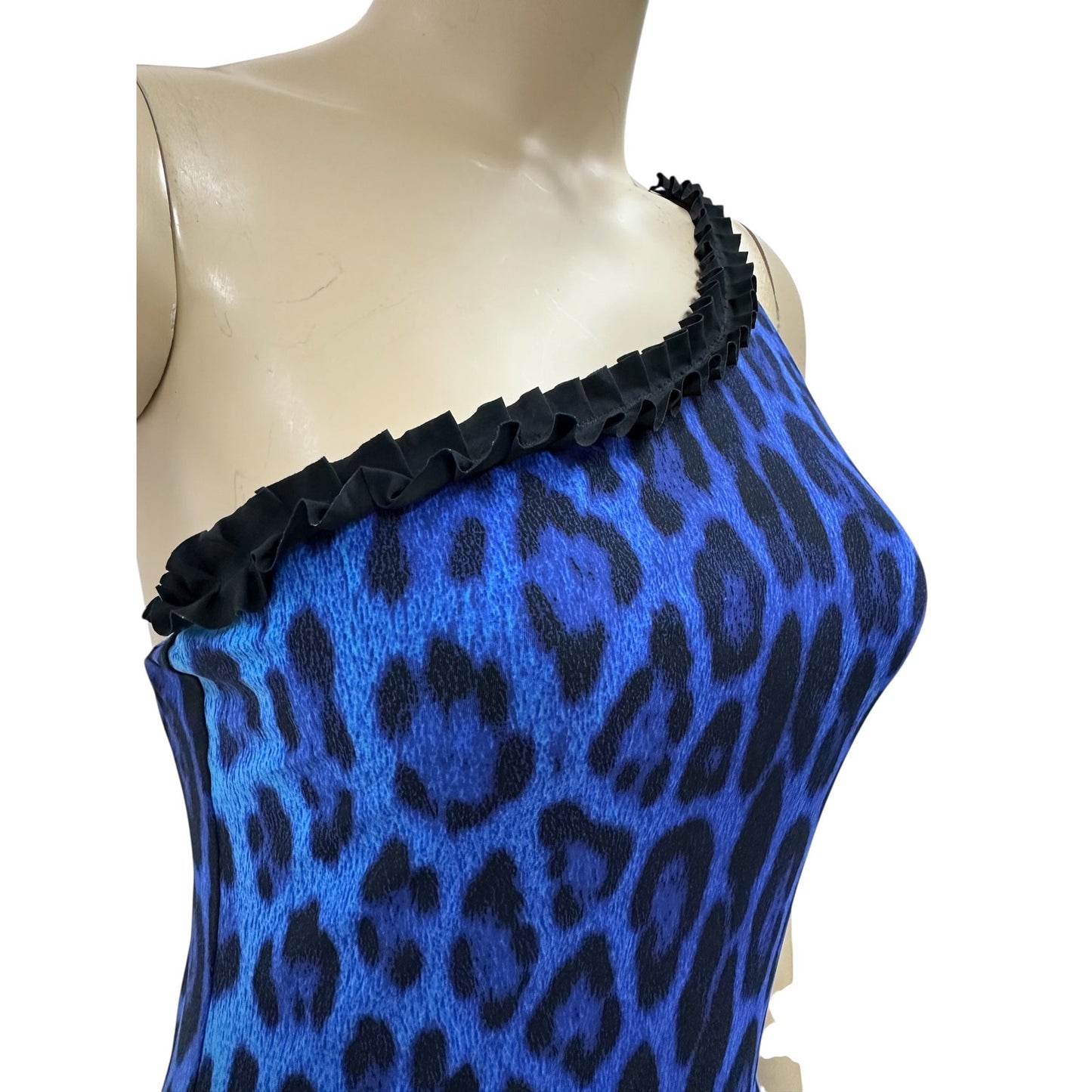 Roberto Cavalli One-Shoulder Animal Print Swimsuit M/L Pre-owned