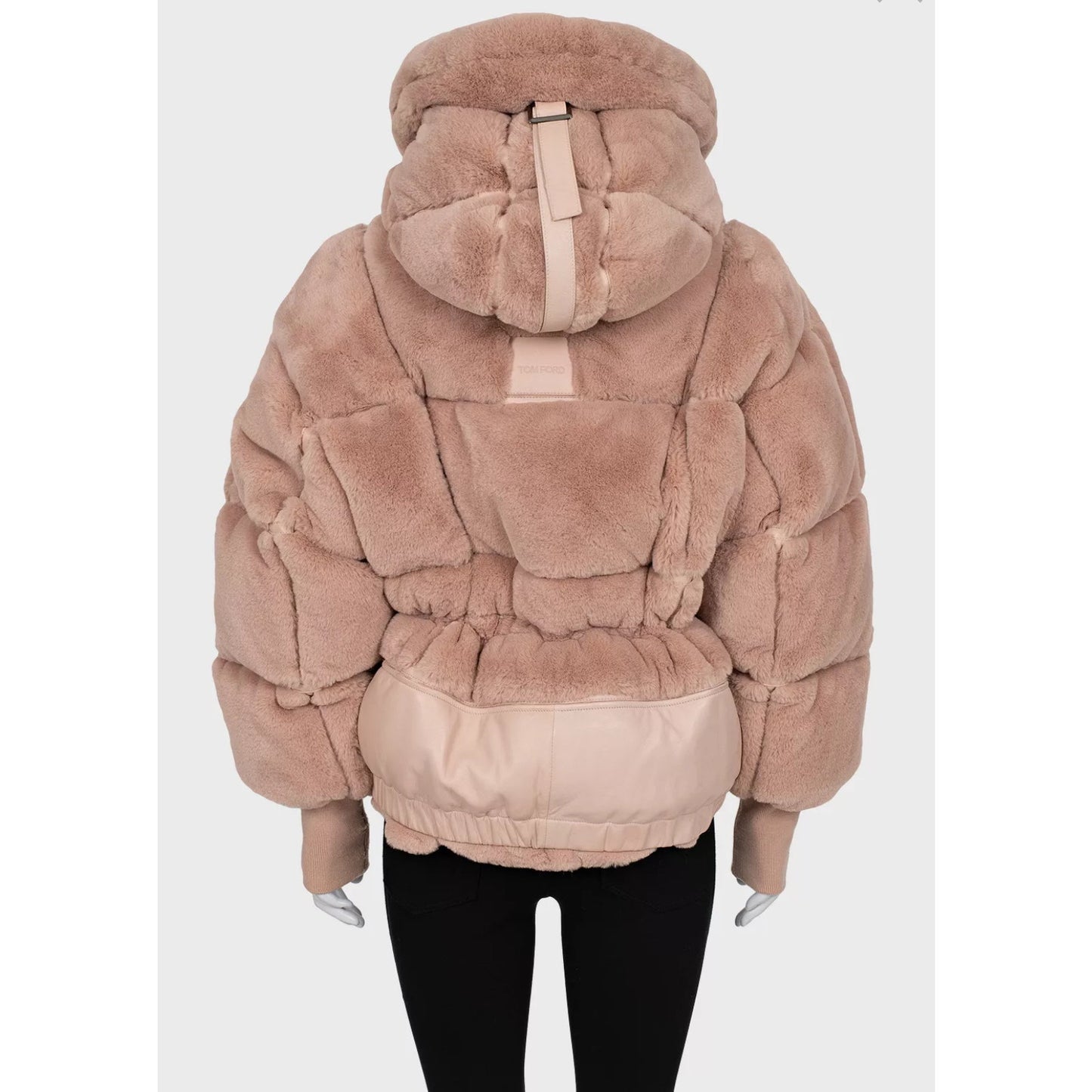 Tom Ford Pink Faux Fur Oversized Puffer Coat Sz. M Pre-owned