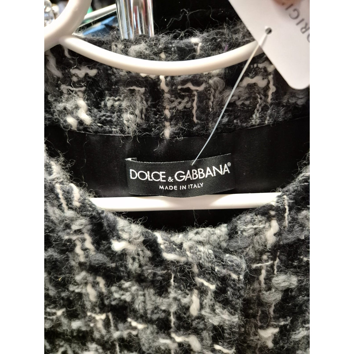 Dolce & Gabbana Wool Blend Collarless Coat Sz.40 Pre-owned