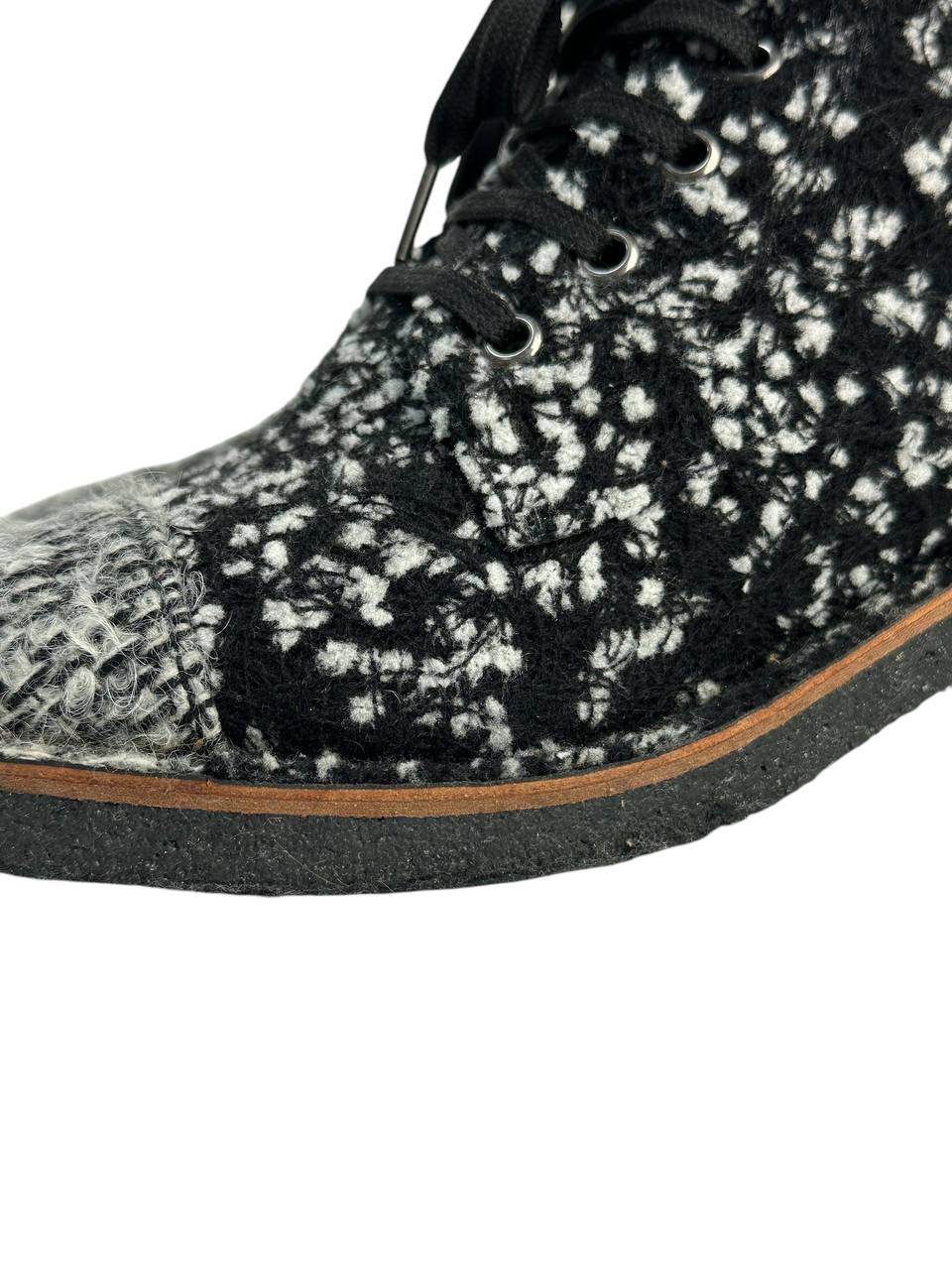 Textured boucle ankle boots for everyday wear