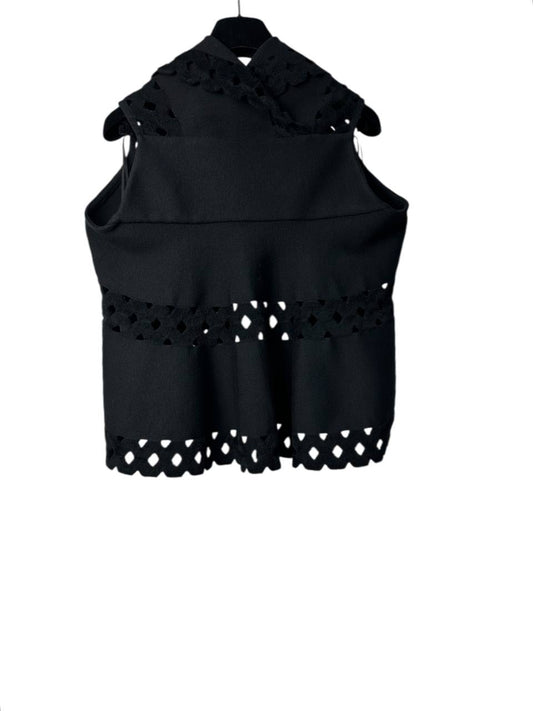 Wool vest with cut-out detailing