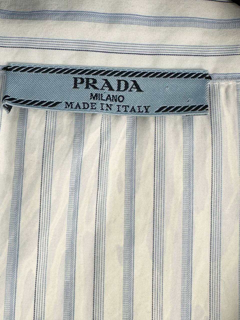 Striped pajama shirt with crystal buttons