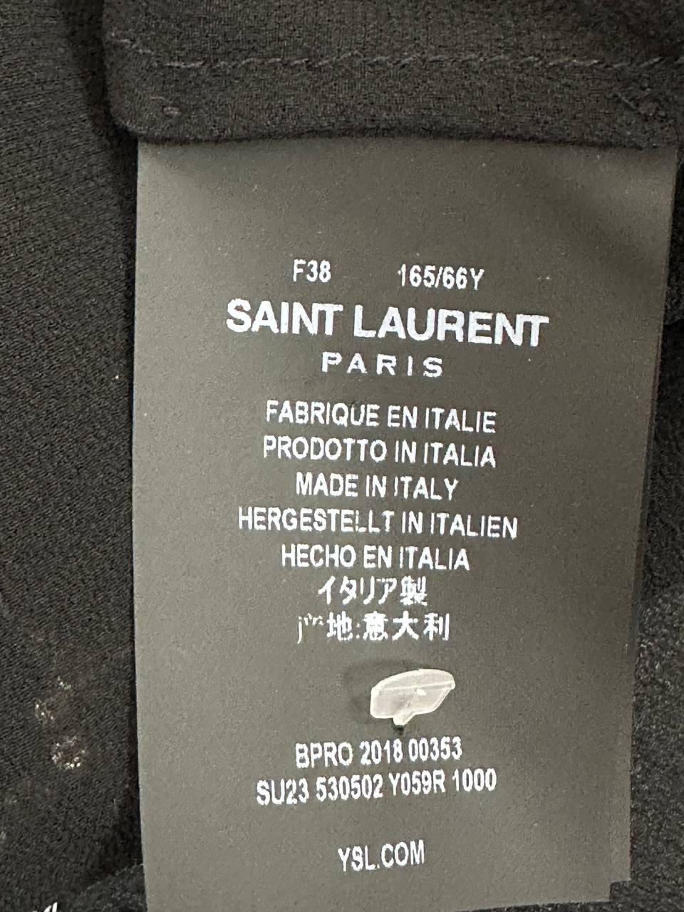 Silk shirt with glass and metal embroidery