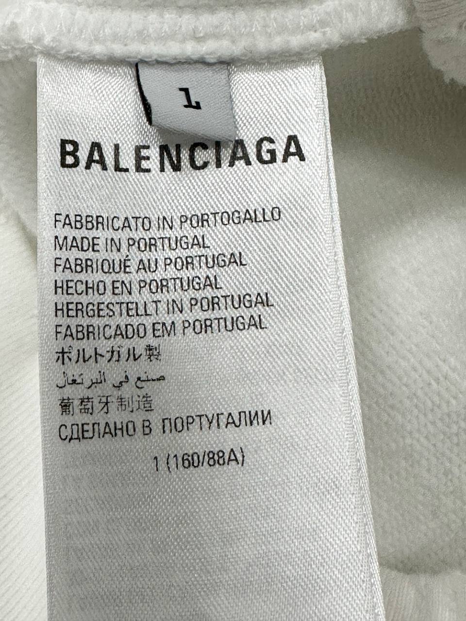 White hoodie with hood and print