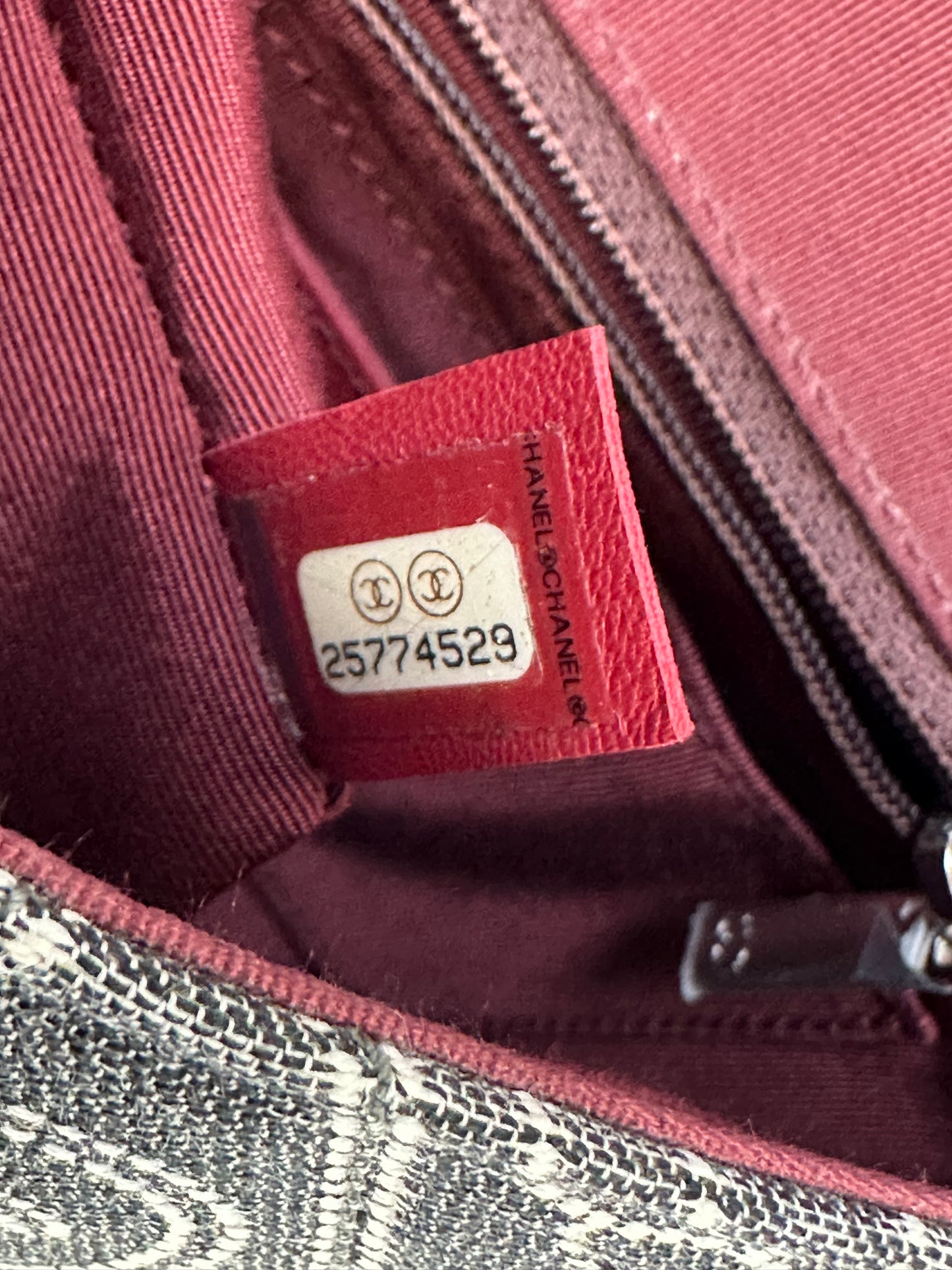 Chanel Camellia fabric messenger bag with leather trim