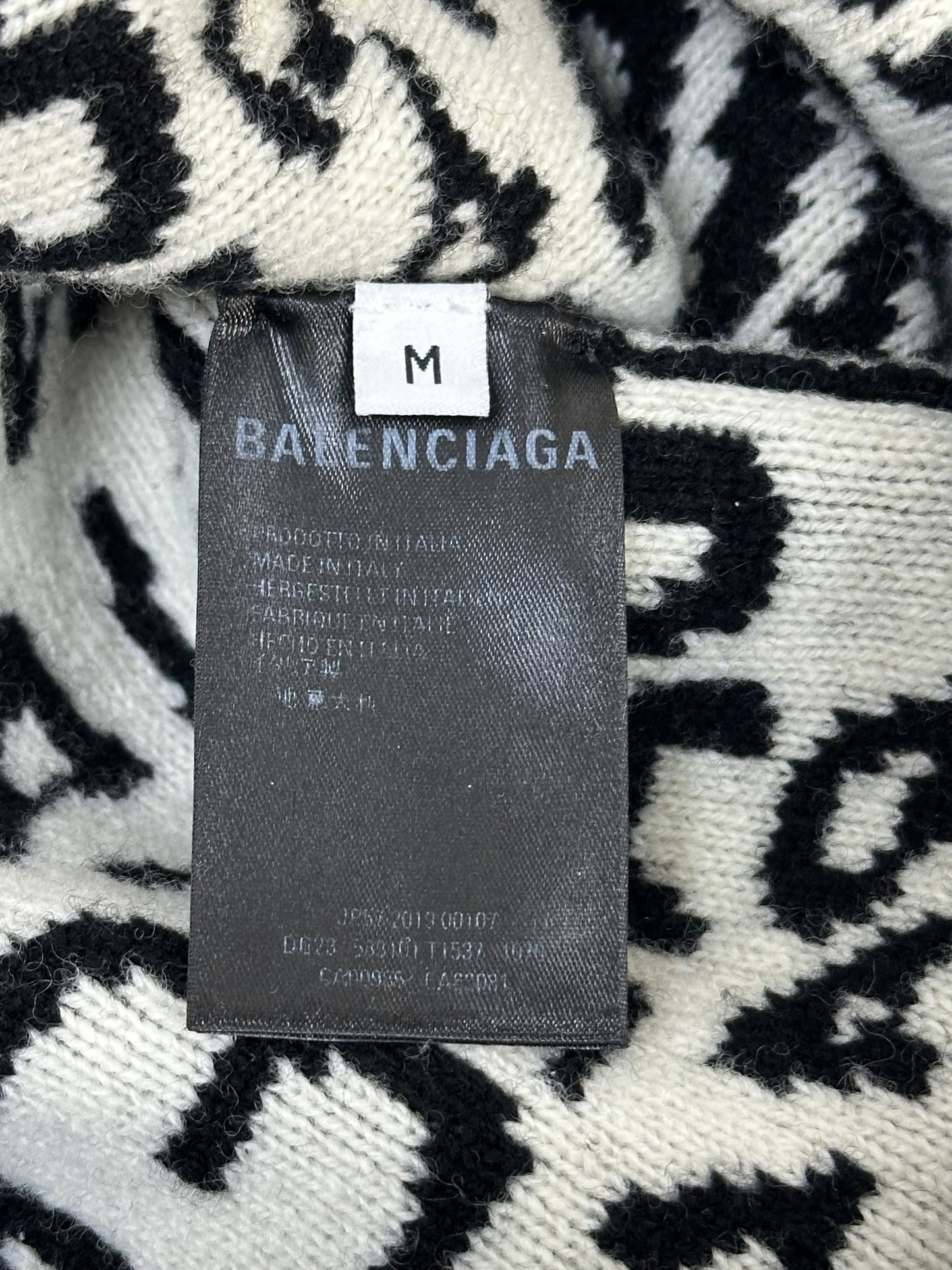 Balenciaga jacquard logo sweater dress