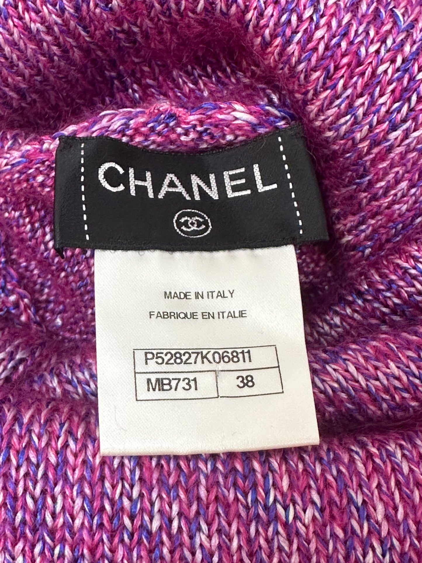 Chanel knitted midi dress with cowl neck