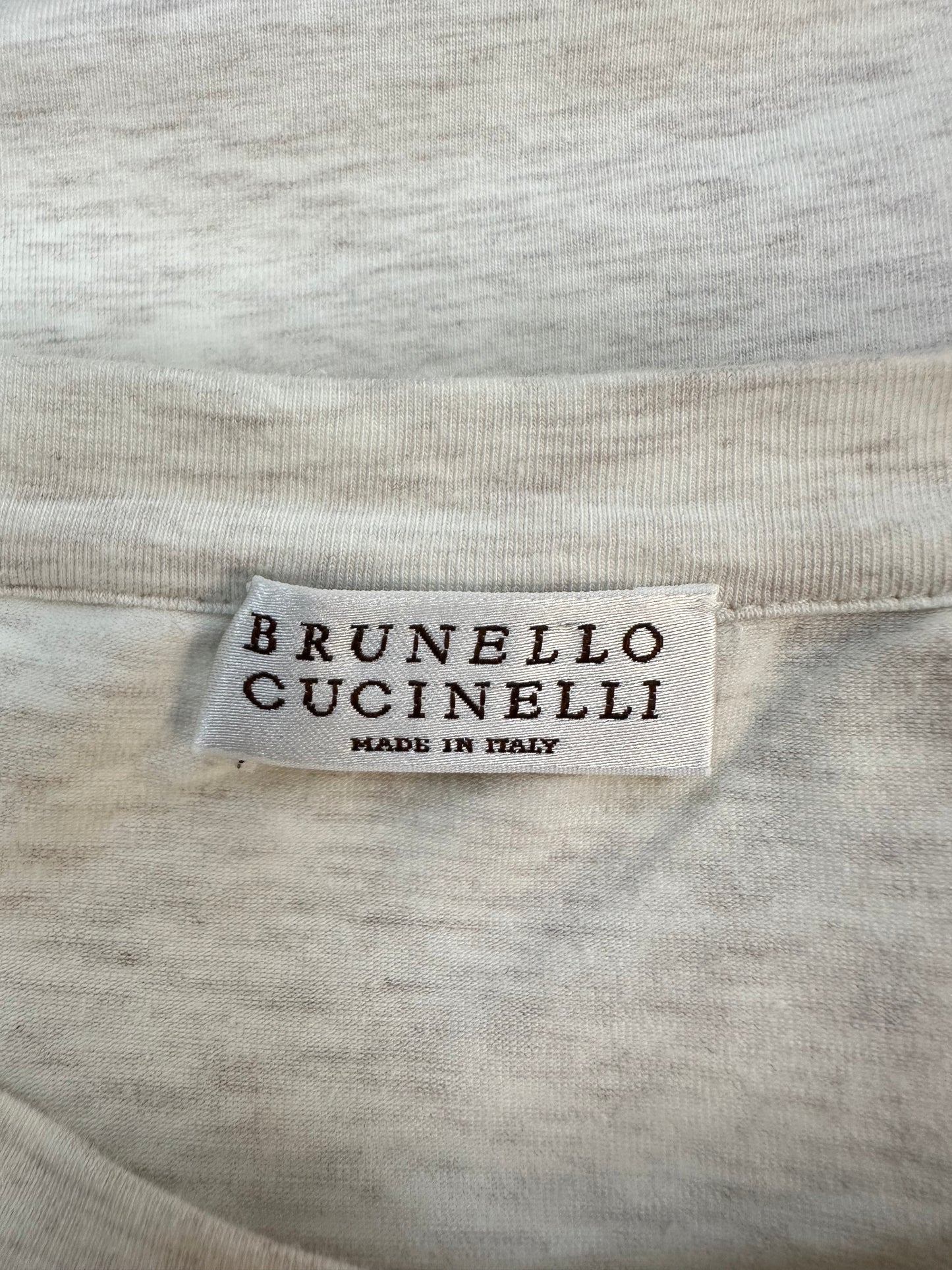 Soft cotton T-shirt in ecru shade