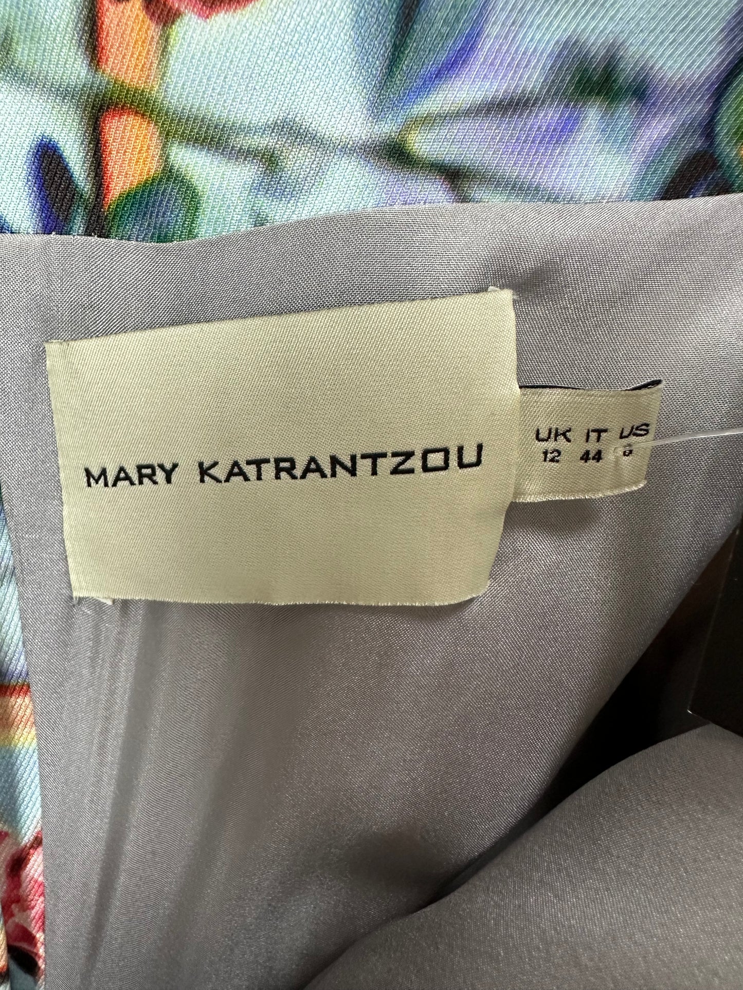 Strapless floral cocktail dress