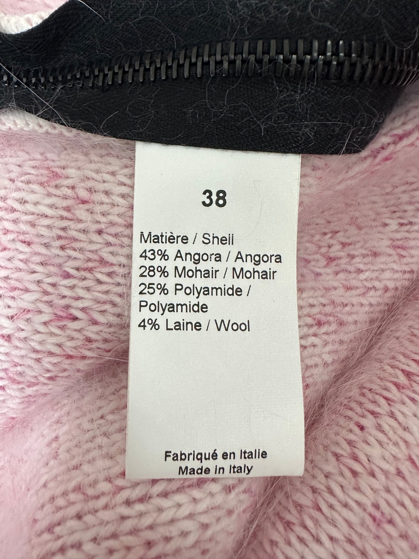 Pink knitted set with tank top and cropped pants