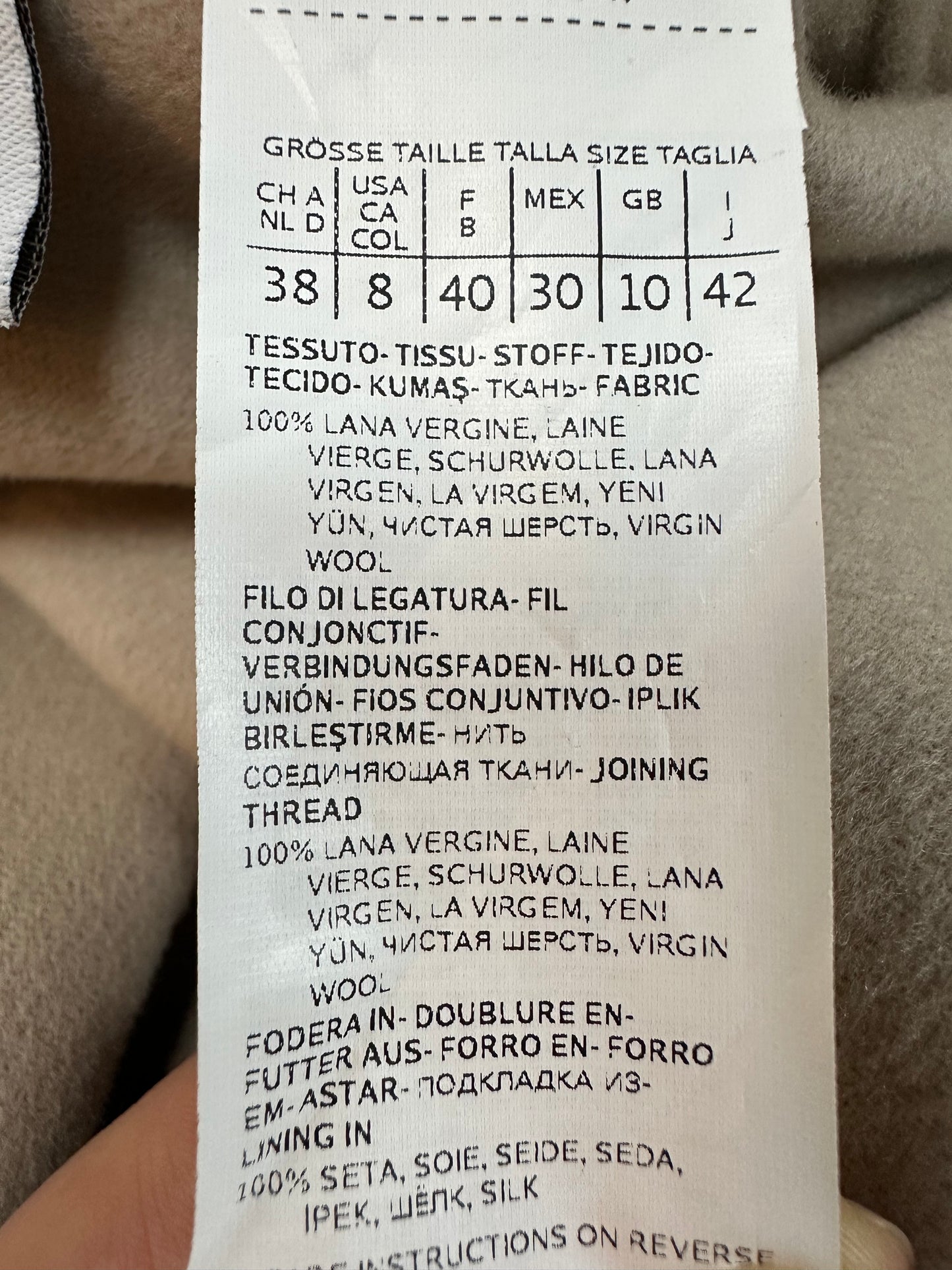 Virgin wool coat with belt