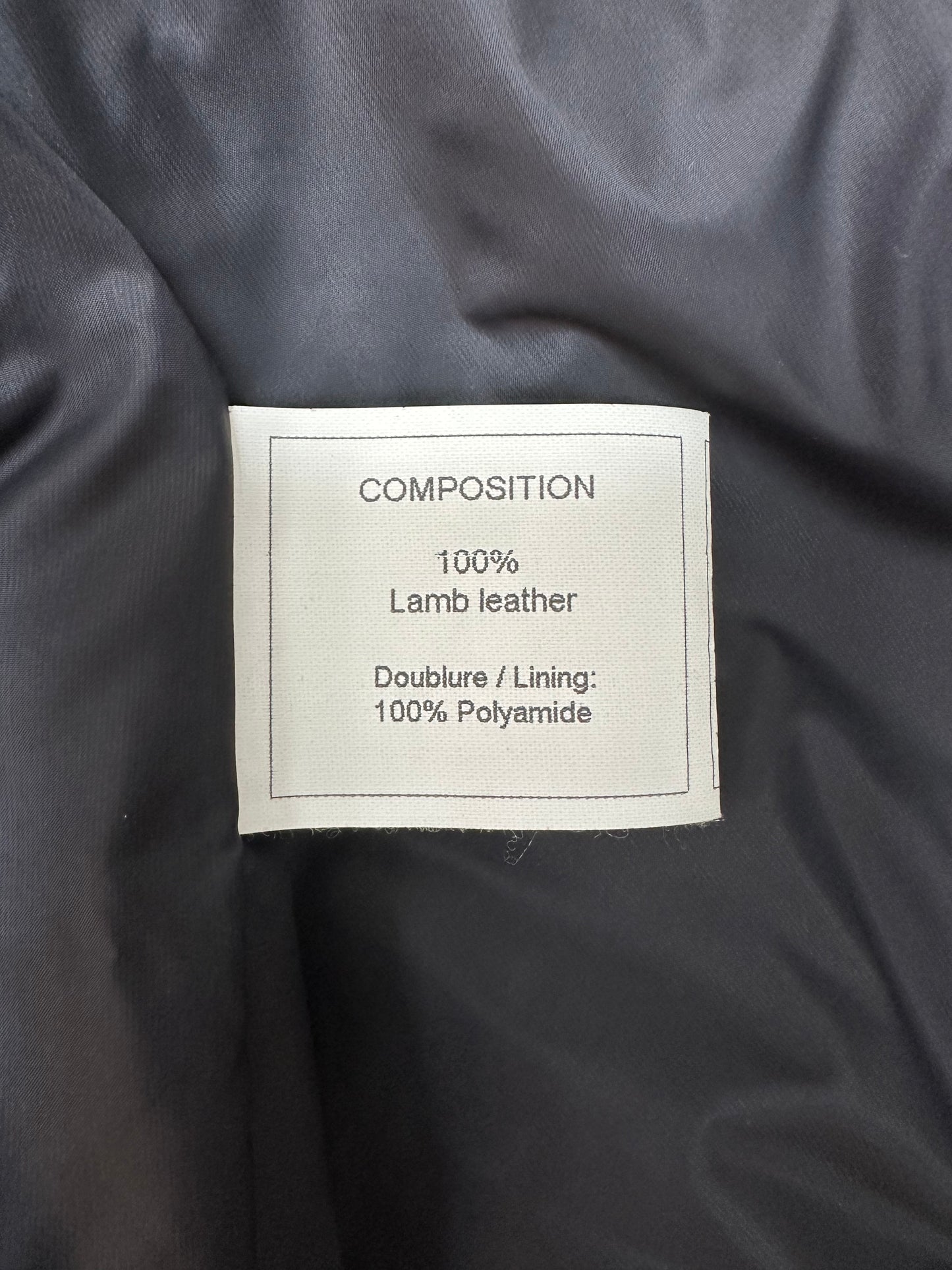 Leather jacket with quilted diamond design