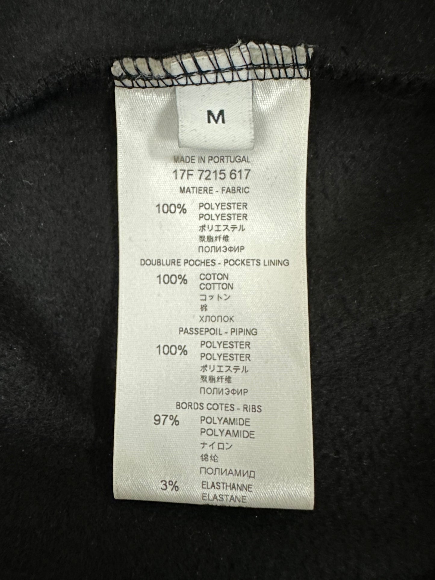 Black tracksuit with contrast side stripes