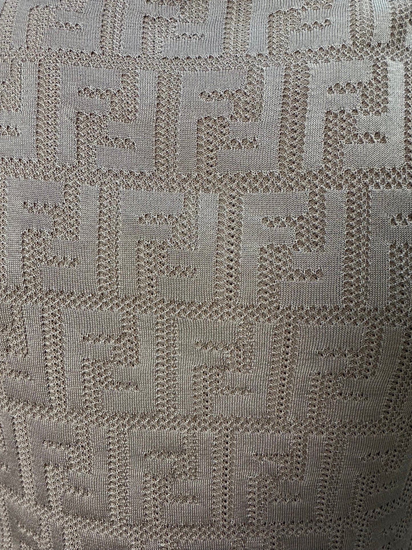 Knitted beige long-sleeve dress