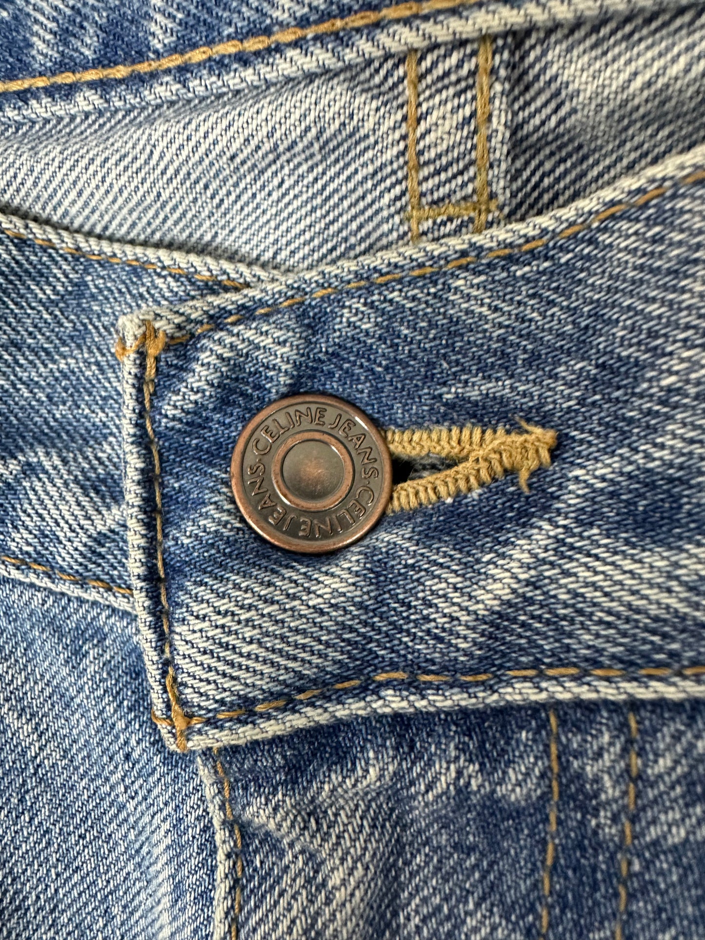 Wide-leg mid-rise denim jeans