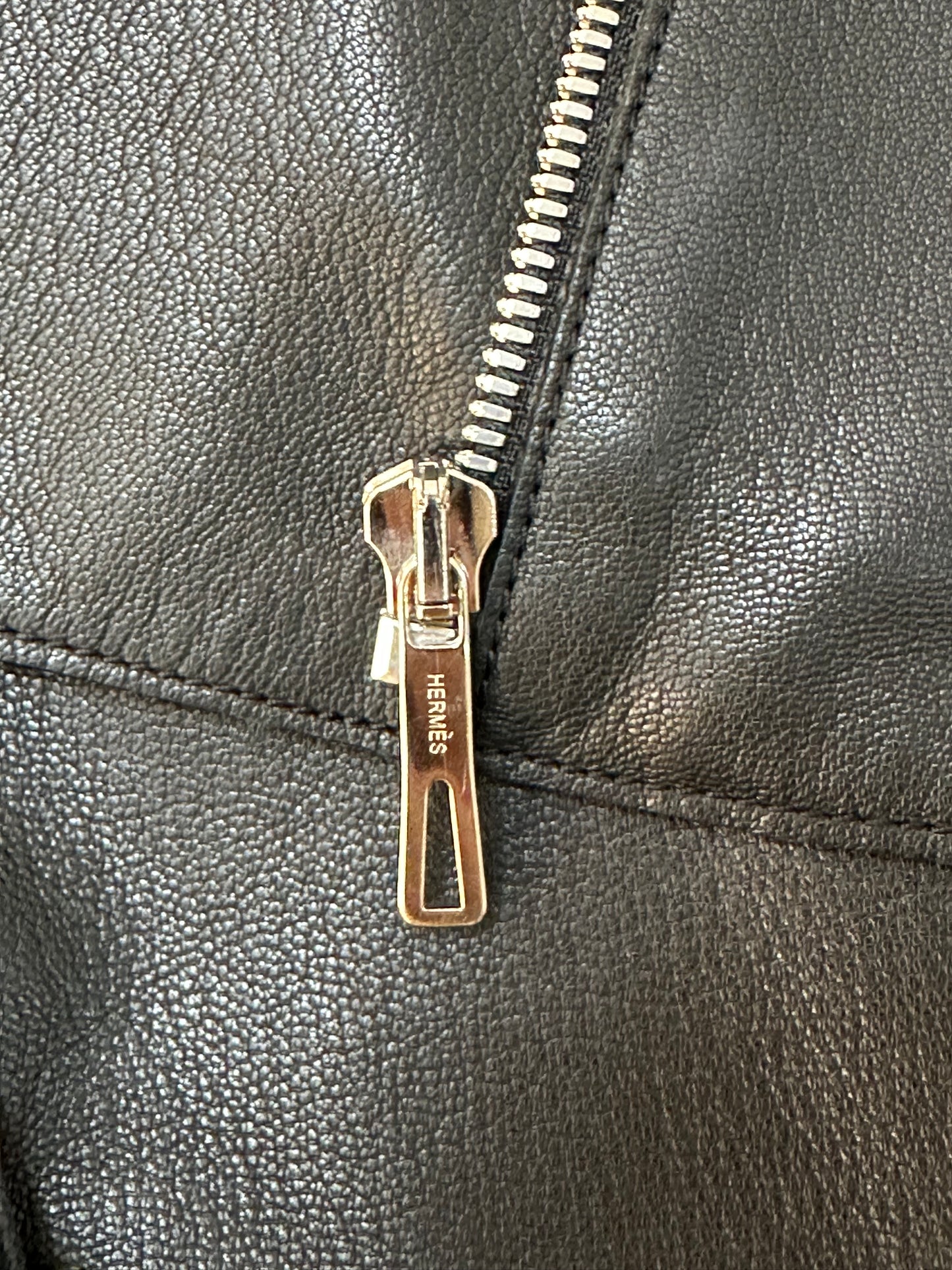 Minimalist leather jacket