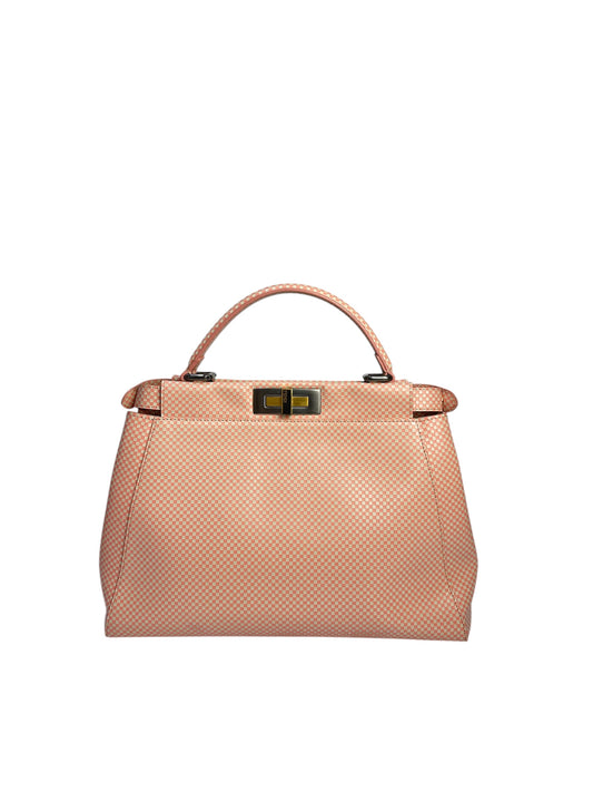 Patent leather bag with sequins