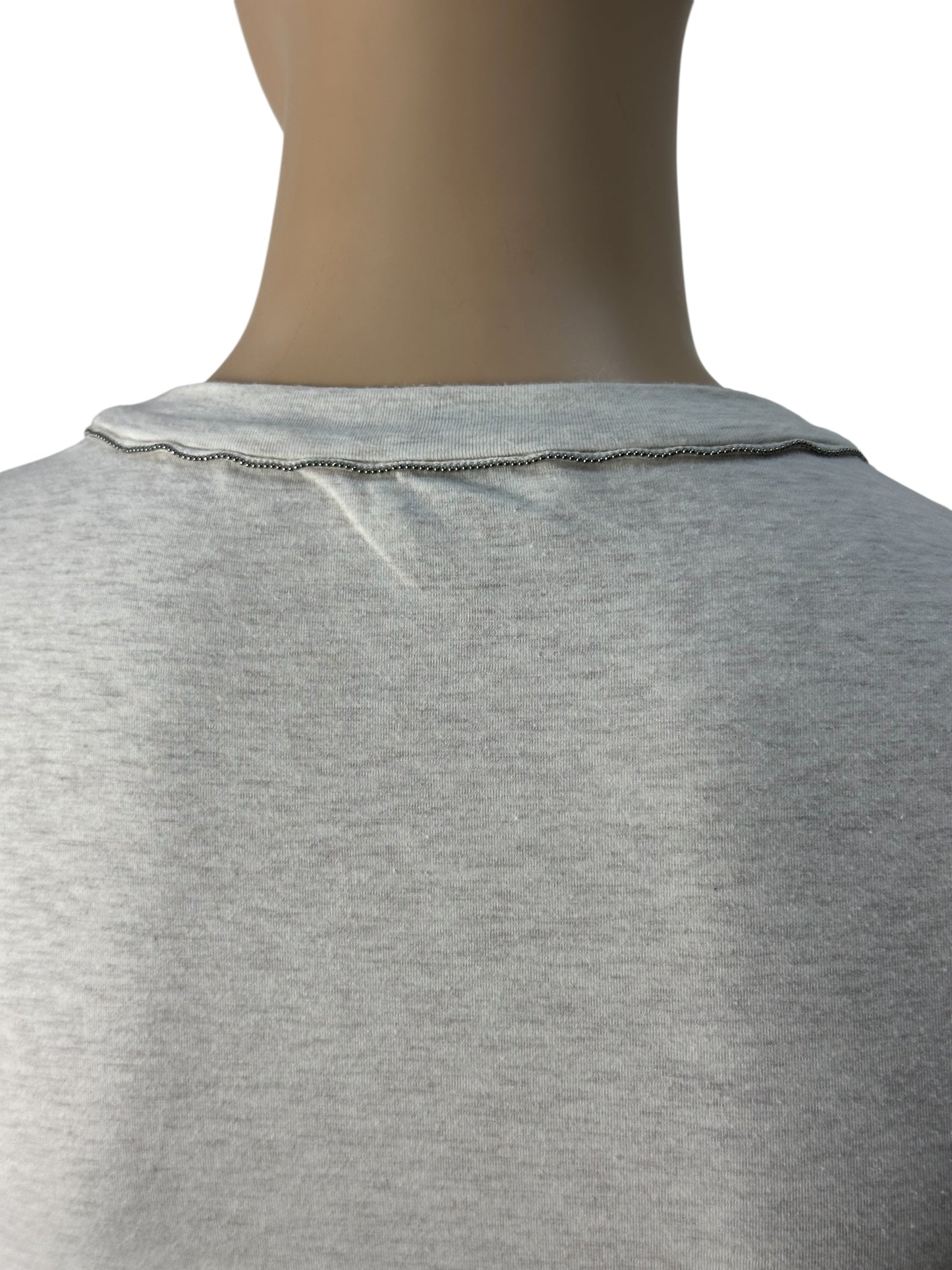 Soft cotton T-shirt in ecru shade