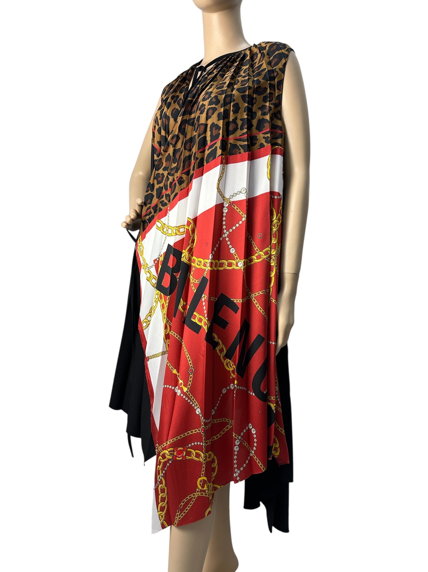 Asymmetric printed dress