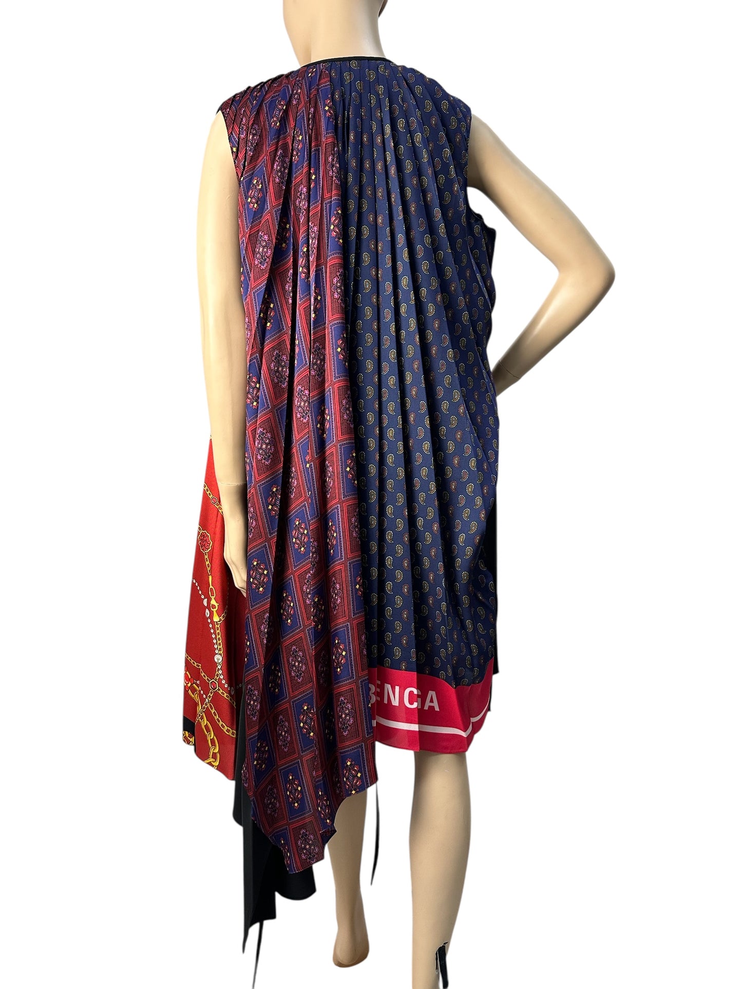 Asymmetric printed dress