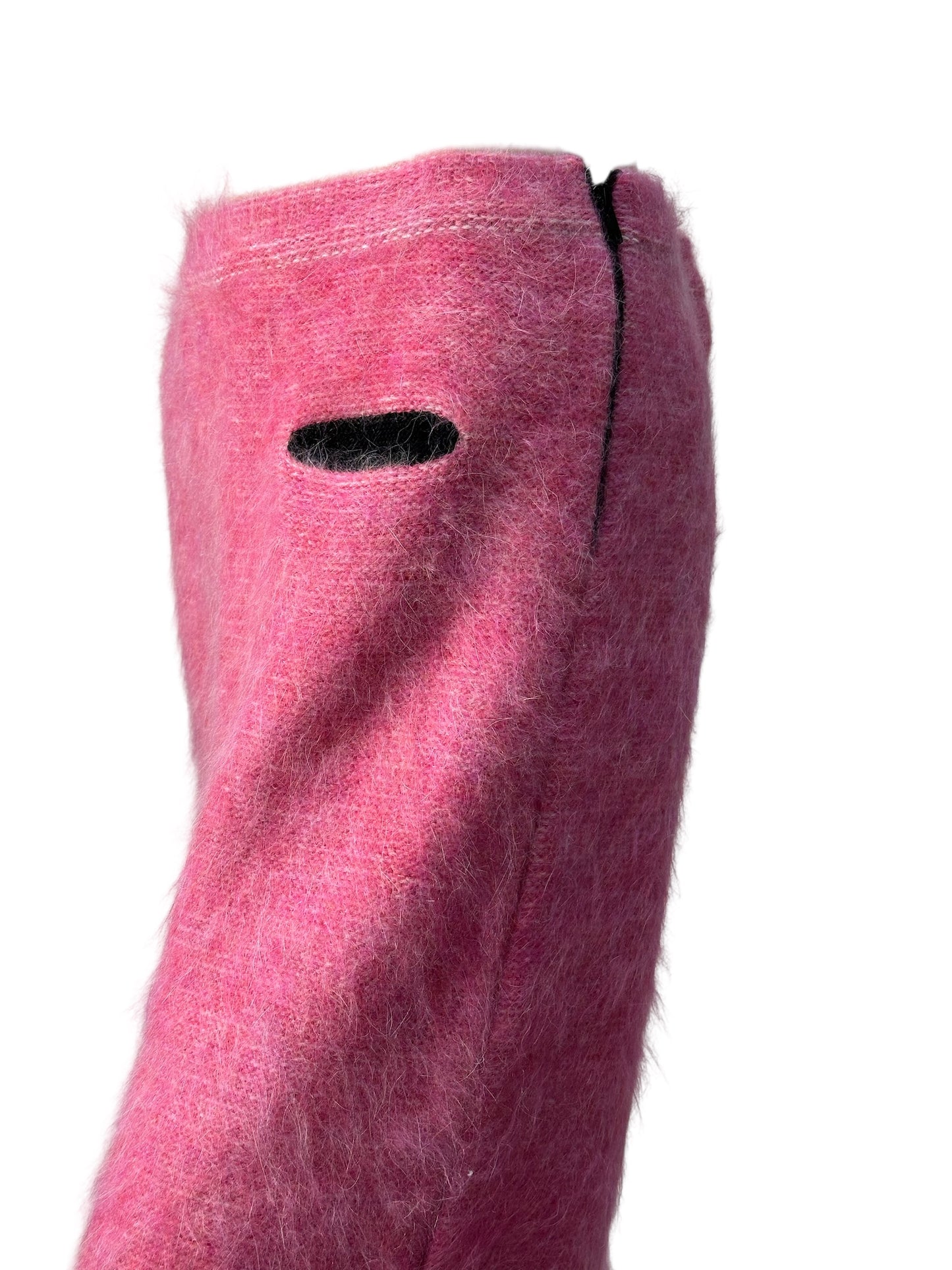 Pink knitted set with tank top and cropped pants