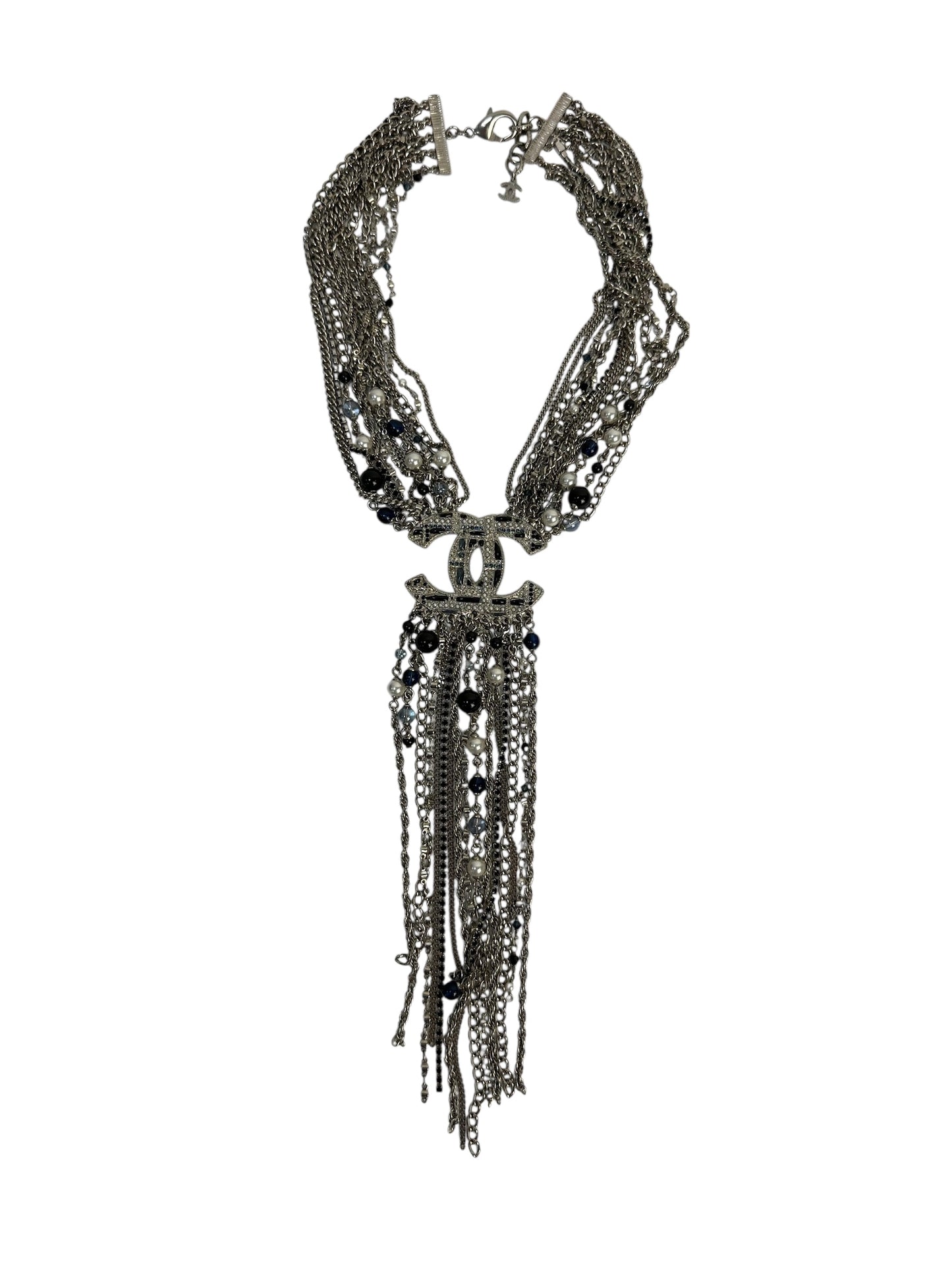 Multi-layer necklace with pendants and chains