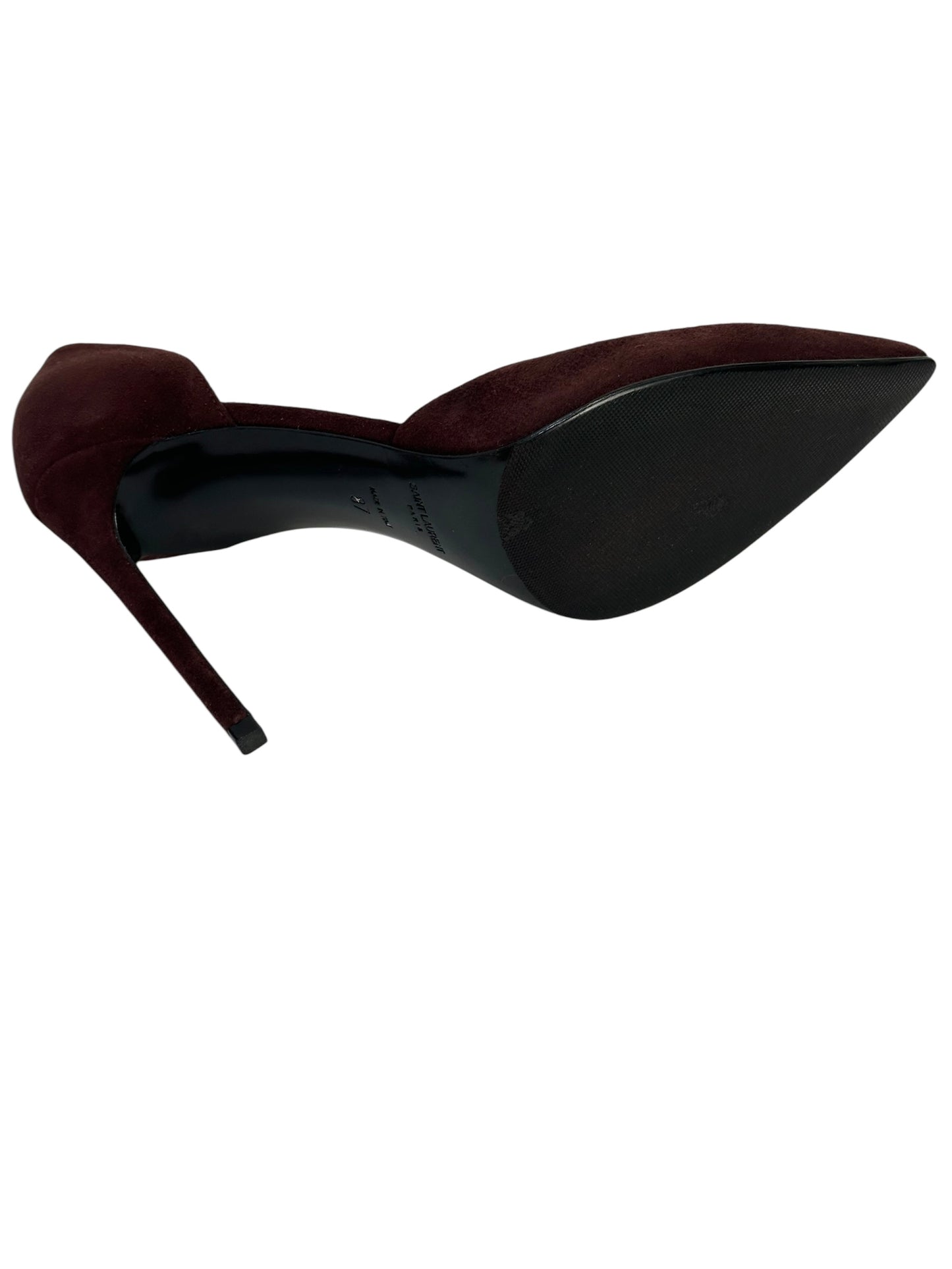 Suede high-heel pointed-toe pumps