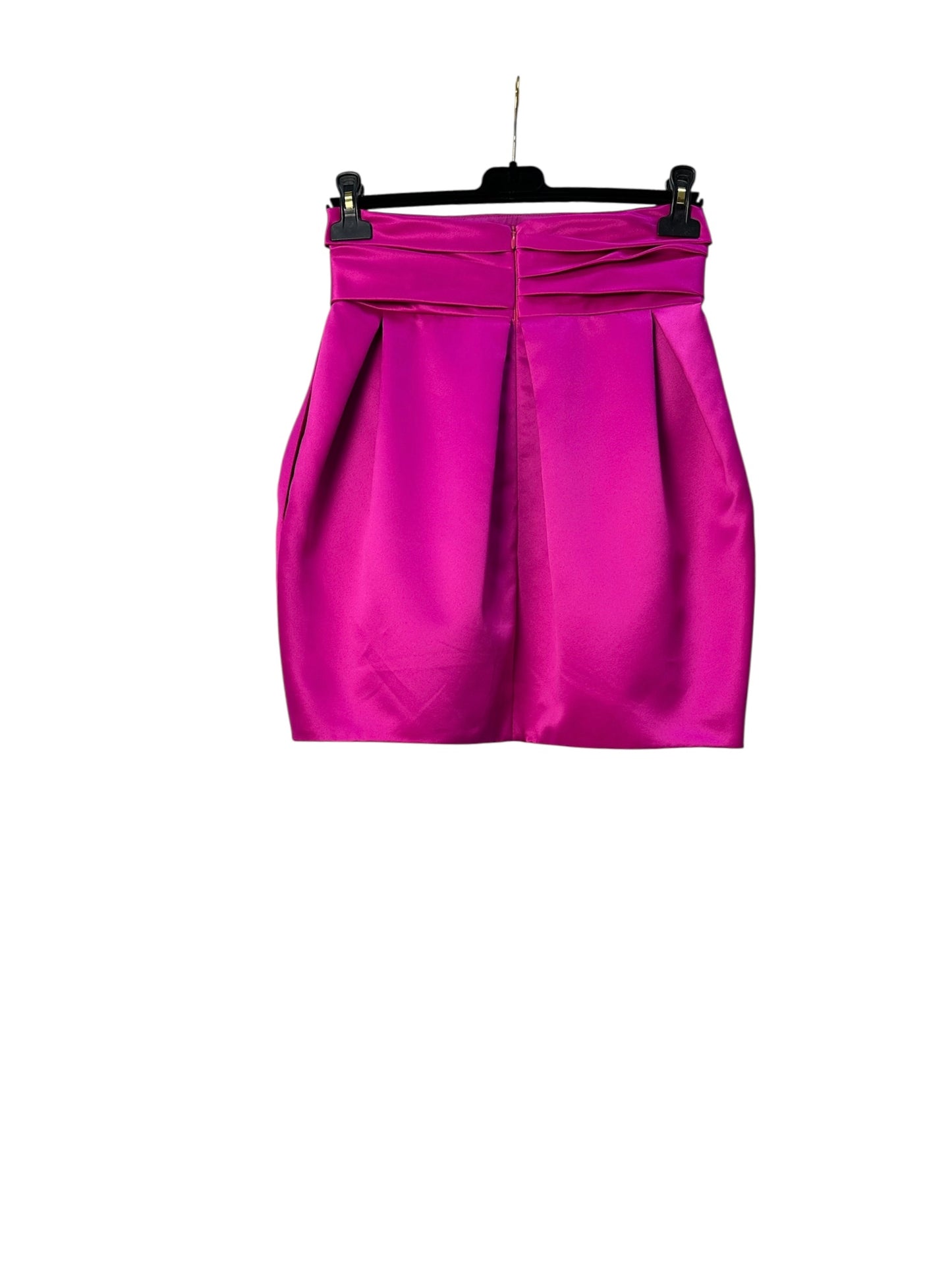 Mini skirt satin fuchsia