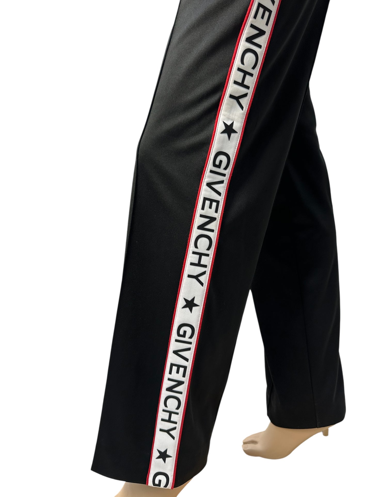 Black tracksuit with contrast side stripes