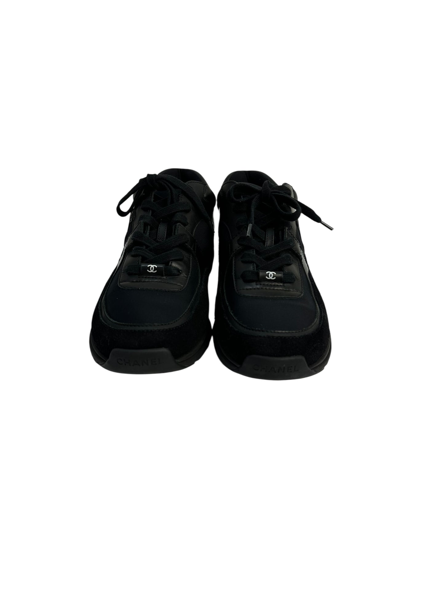 Black sneakers with chunky sole