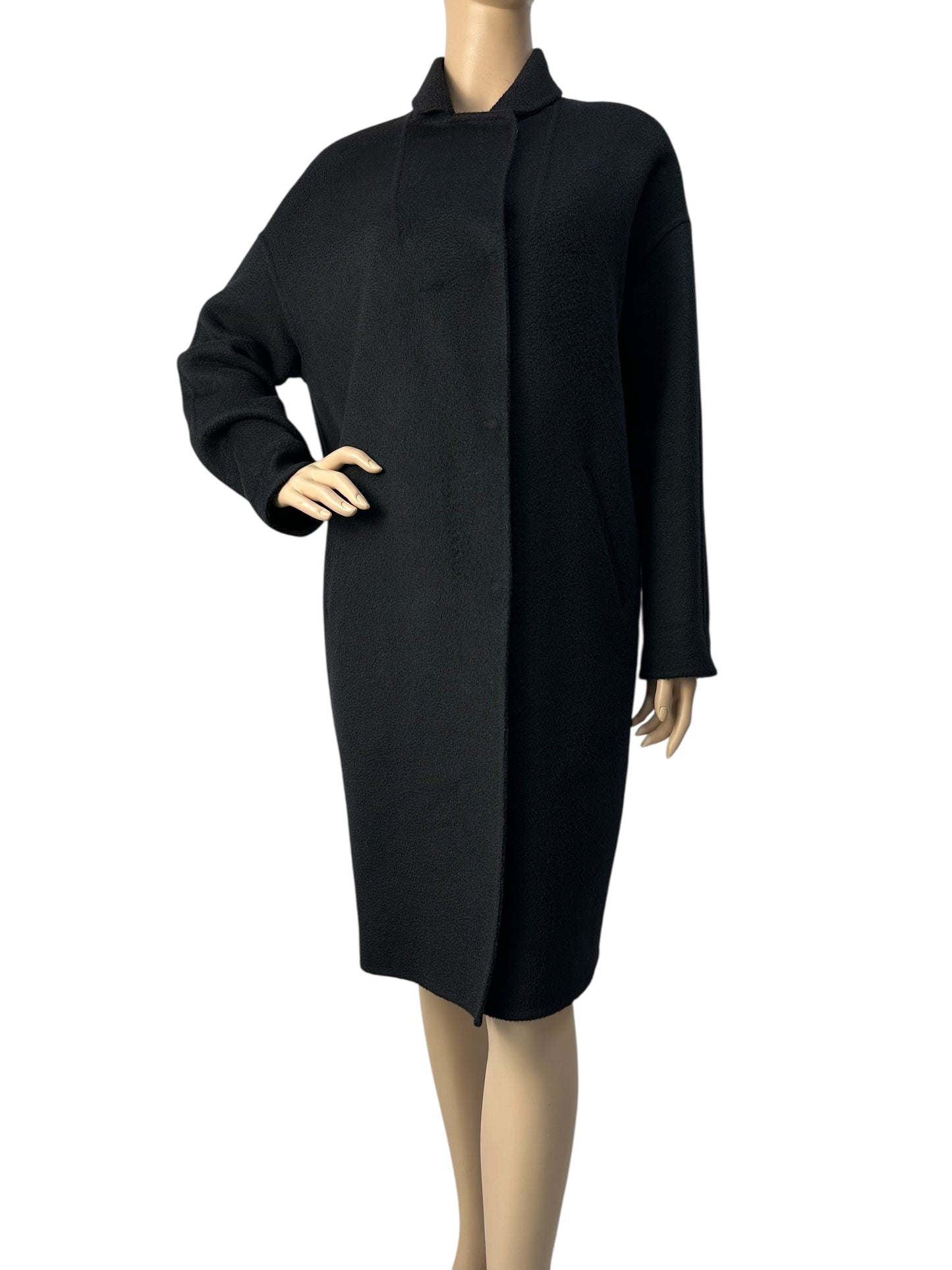 Black cashmere coat